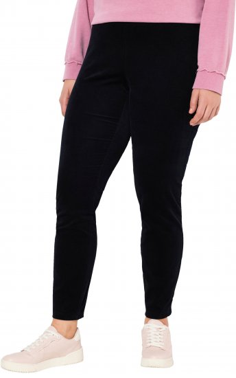 Ulla Popken Corduroy Leggings Navy - Blugi & Pantaloni pentru Femei Mărimi Mari – Plus Size - 