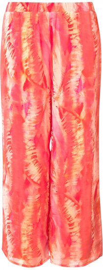 Ulla Popken Feather Batik Print Layered Chiffon Pants - Blugi & Pantaloni pentru Femei Mărimi Mari – Plus Size - 