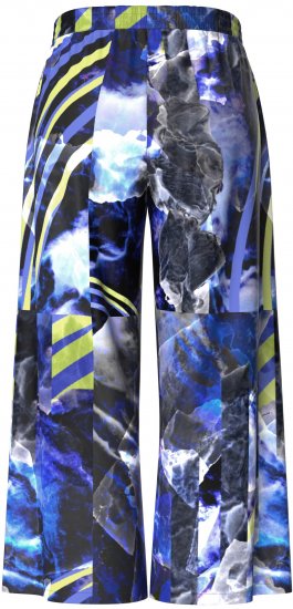 Ulla Popken Blue Stroke Wide Leg Palazzo Pants - Blugi & Pantaloni pentru Femei Mărimi Mari – Plus Size - 