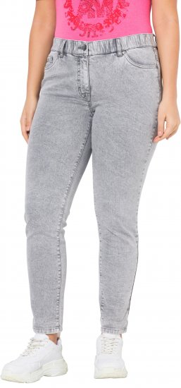Ulla Popken Stretch Cotton Cargo Crop Pants White - Blugi & Pantaloni pentru Femei Mărimi Mari – Plus Size - 