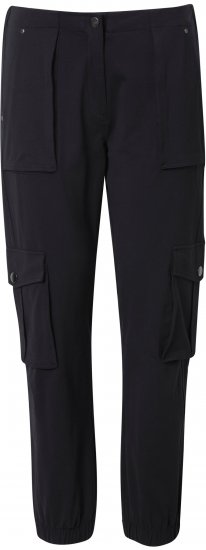 Ulla Popken Elastic Hem Stretch Fit Cargo Pants Black - Blugi & Pantaloni pentru Femei Mărimi Mari – Plus Size - 