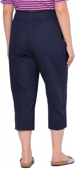 Ulla Popken Stretch Fit Paper Bag Culottes Navy - Blugi & Pantaloni pentru Femei Mărimi Mari – Plus Size - 