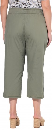 Ulla Popken Stretch Fit Paper Bag Culottes Green - Blugi & Pantaloni pentru Femei Mărimi Mari – Plus Size - 