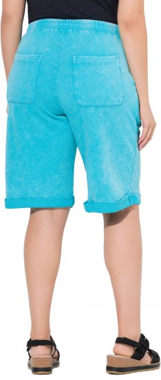 Ulla Popken Acid Wash Elastic Waist Sweatshirts Blue - Blugi & Pantaloni pentru Femei Mărimi Mari – Plus Size - 