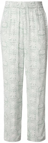 Ulla Popken Animal Print Elastic Waist Pants White - Blugi & Pantaloni pentru Femei Mărimi Mari – Plus Size - 