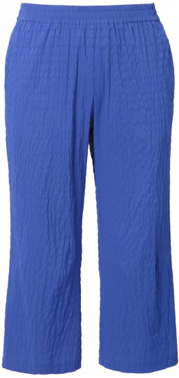 Ulla Popken Textured Elastic Waist Cropped Pants Opal Green - Blugi & Pantaloni pentru Femei Mărimi Mari – Plus Size - 