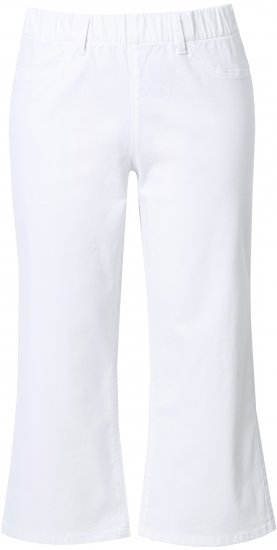Ulla Popken Wide Leg Twill Mary Fit Culottes White - Blugi & Pantaloni pentru Femei Mărimi Mari – Plus Size - 