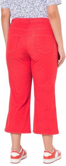 Ulla Popken Wide Leg Twill Mary Fit Culottes Neon Red - Blugi & Pantaloni pentru Femei Mărimi Mari – Plus Size - 