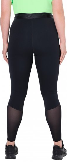Ulla Popken Mesh Panel Quick Drying Performance Leggings Black - Blugi & Pantaloni pentru Femei Mărimi Mari – Plus Size - 