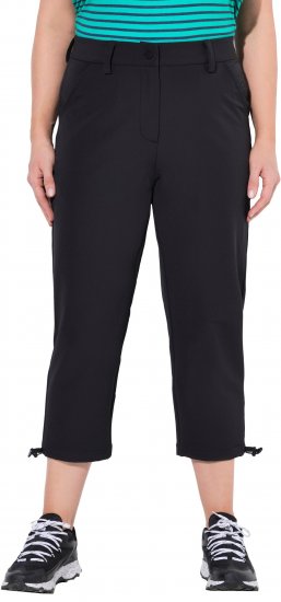 Ulla Popken Ultra Light Triple Function Cropped Softshell Pants Black - Blugi & Pantaloni pentru Femei Mărimi Mari – Plus Size - 