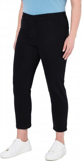 Ulla Popken Cropped Jeggings Black - Blugi & Pantaloni pentru Femei Mărimi Mari – Plus Size - 