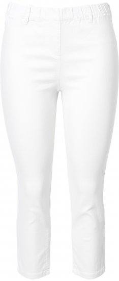 Ulla Popken Cropped Jeggings Snow White - Blugi & Pantaloni pentru Femei Mărimi Mari – Plus Size - 