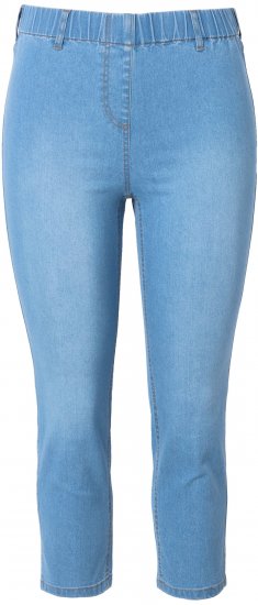 Ulla Popken Cropped Jeggings Light Blue Denim - Blugi & Pantaloni pentru Femei Mărimi Mari – Plus Size - 