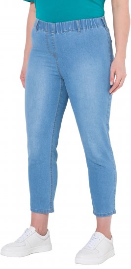 Ulla Popken Cropped Jeggings Light Blue Denim - Blugi & Pantaloni pentru Femei Mărimi Mari – Plus Size - 
