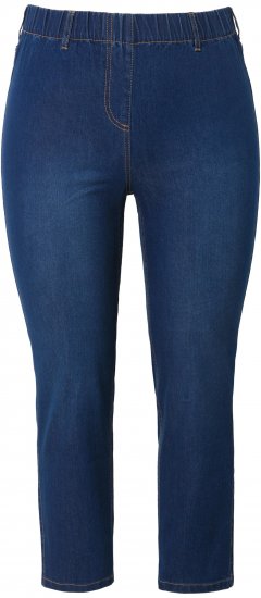 Ulla Popken Cropped Jeggings Blue Denim - Blugi & Pantaloni pentru Femei Mărimi Mari – Plus Size - 