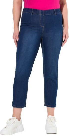 Ulla Popken Cropped Jeggings Blue Denim - Blugi & Pantaloni pentru Femei Mărimi Mari – Plus Size - 