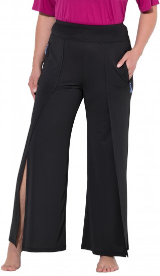 Ulla Popken Split Leg Uv Protective Pants Black - Blugi & Pantaloni pentru Femei Mărimi Mari – Plus Size - 