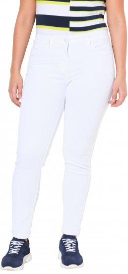 Ulla Popken White Denim Stretch Fit Jeans Snow White - Blugi & Pantaloni pentru Femei Mărimi Mari – Plus Size - 
