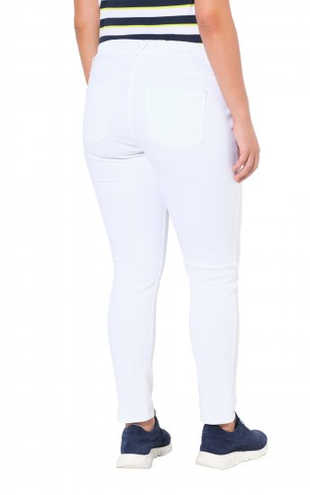 Ulla Popken White Denim Stretch Fit Jeans Snow White - Blugi & Pantaloni pentru Femei Mărimi Mari – Plus Size - 