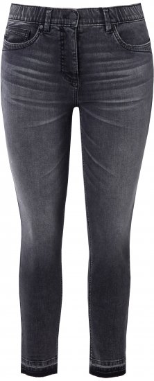 Ulla Popken Raw Edge Stretch Fit Jeans Black - Blugi & Pantaloni pentru Femei Mărimi Mari – Plus Size - 