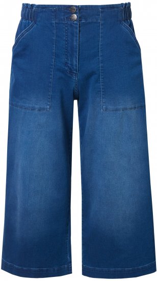Ulla Popken Denim Culottes Blue - Blugi & Pantaloni pentru Femei Mărimi Mari – Plus Size - 