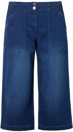 Ulla Popken Denim Culottes Denim Blue - Blugi & Pantaloni pentru Femei Mărimi Mari – Plus Size - 