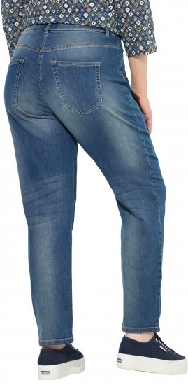 Ulla Popken Decorative Seam Stretch Fit Boyfriend Jeans Blue - Blugi & Pantaloni pentru Femei Mărimi Mari – Plus Size - 