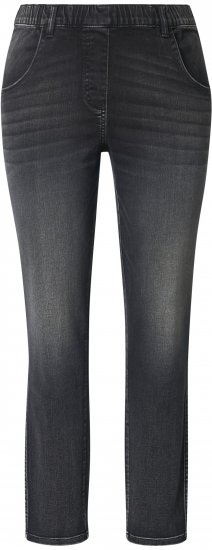 Ulla Popken Vintage Wash Jeggings Black - Blugi & Pantaloni pentru Femei Mărimi Mari – Plus Size - 