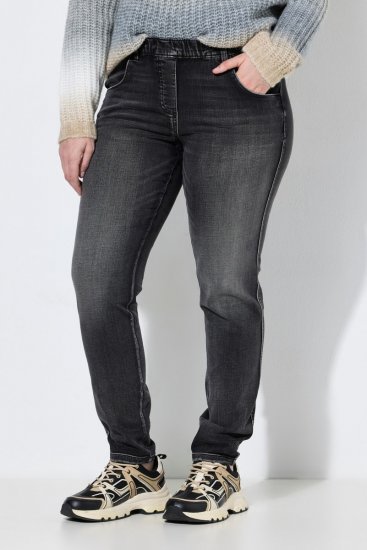 Ulla Popken Vintage Wash Jeggings Black - Colanți - Colanți în mărimi mari