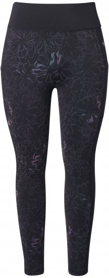 Ulla Popken Quick Drying Flower Print Leggings Black - Blugi & Pantaloni pentru Femei Mărimi Mari – Plus Size - 