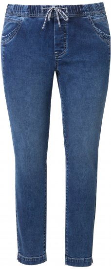 Ulla Popken Drawstring Jeggings Blue - Blugi & Pantaloni pentru Femei Mărimi Mari – Plus Size - 