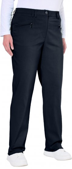 Ulla Popken Thermal Stretch Fit Mony Pants Navy Blue - Blugi & Pantaloni pentru Femei Mărimi Mari – Plus Size - 