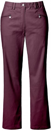 Ulla Popken Thermal Stretch Fit Mony Pants Aubergine - Blugi & Pantaloni pentru Femei Mărimi Mari – Plus Size - 
