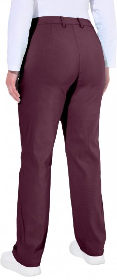 Ulla Popken Thermal Stretch Fit Mony Pants Aubergine - Blugi & Pantaloni pentru Femei Mărimi Mari – Plus Size - 