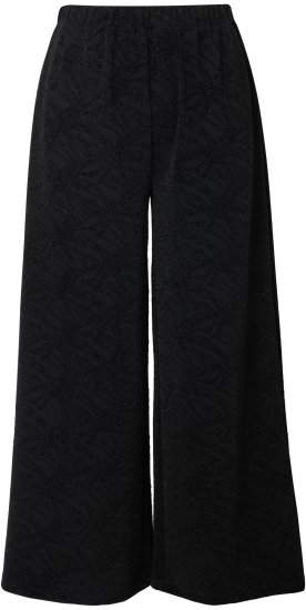 Ulla Popken Wide Leg Elastic Waist Glitter Pants Black - Blugi & Pantaloni pentru Femei Mărimi Mari – Plus Size - 