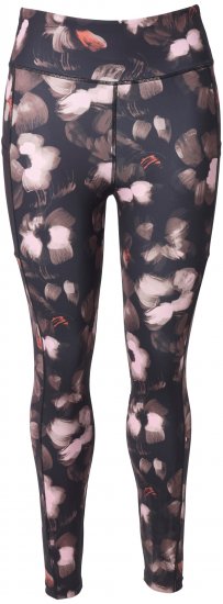Ulla Popken Abstract Print Quick Dry Sports Leggings Black - Blugi & Pantaloni pentru Femei Mărimi Mari – Plus Size - 