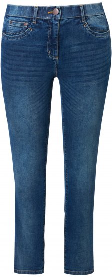 Ulla Popken Decorative Stitched Slim Leg Stretch Fit Jeans Blue Denim - Blugi & Pantaloni pentru Femei Mărimi Mari – Plus Size - 