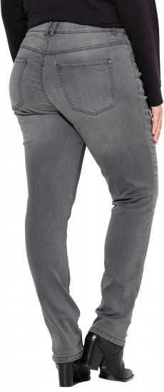 Ulla Popken Rivet Studded Stretch Fit Jeans Grey Denim - Blugi & Pantaloni pentru Femei Mărimi Mari – Plus Size - 