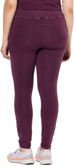 Ulla Popken Acid Wash Decorative Seam Leggings Purple - Blugi & Pantaloni pentru Femei Mărimi Mari – Plus Size - 