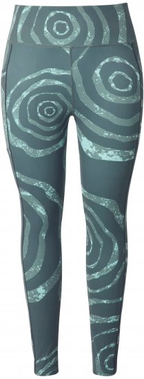 Ulla Popken Quick Drying Ripple Print Sport Leggings Black - Blugi & Pantaloni pentru Femei Mărimi Mari – Plus Size - 