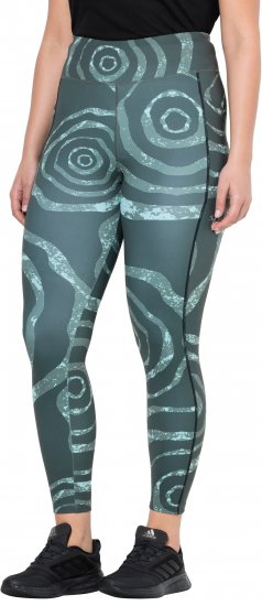 Ulla Popken Quick Drying Ripple Print Sport Leggings Black - Blugi & Pantaloni pentru Femei Mărimi Mari – Plus Size - 