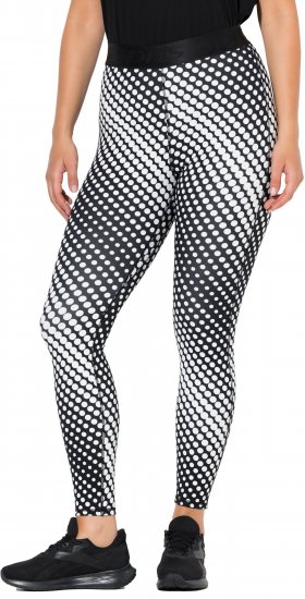 Ulla Popken Polka Dot Performance Leggings Black - Blugi & Pantaloni pentru Femei Mărimi Mari – Plus Size - 