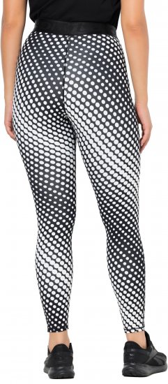 Ulla Popken Polka Dot Performance Leggings Black - Blugi & Pantaloni pentru Femei Mărimi Mari – Plus Size - 