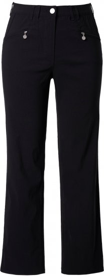 Ulla Popken Bengaline Elastic Waist Pants Black - Blugi & Pantaloni pentru Femei Mărimi Mari – Plus Size - 