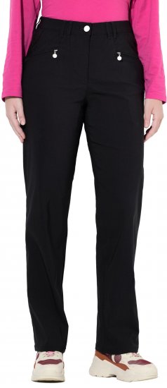Ulla Popken Bengaline Elastic Waist Pants Black - Blugi & Pantaloni pentru Femei Mărimi Mari – Plus Size - 
