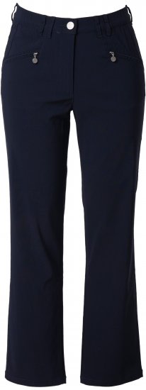 Ulla Popken Bengaline Elastic Waist Pants Navy - Blugi & Pantaloni pentru Femei Mărimi Mari – Plus Size - 