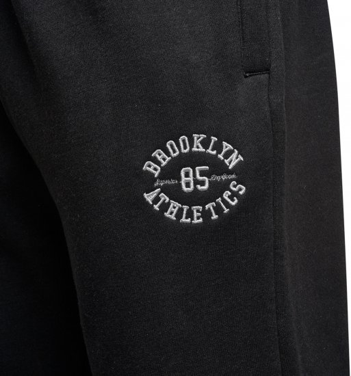 Kam Jeans 242 Brooklyn Athletics Jog Pants Black - Pantaloni trening - Pantaloni Trening Bărbați Mărimi Mari