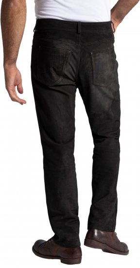 JP1880 Leather Pants Regular Fit Buffalo Nubuck Dark Brown - Blugi & pantaloni - Blugi & Pantaloni Bărbați Mărimi Mari