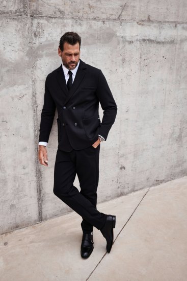 JP1880 Chino Jersey Trousers Flexnamic Black TALL - ÎMBRĂCĂMINTE BĂRBAȚI MT-6XLT - Tall dimensiuni bărbați