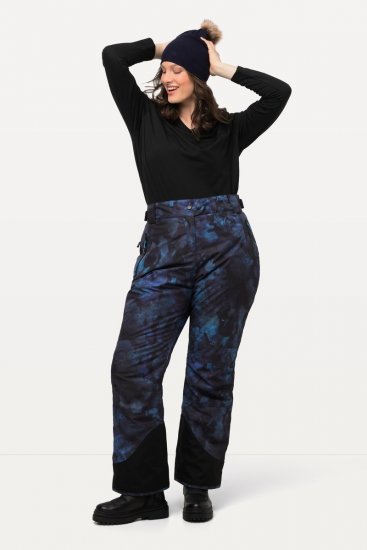 Ulla Popken Functional Ski Trousers Waterproof Velcro Closure Navy - Haine de schi - 